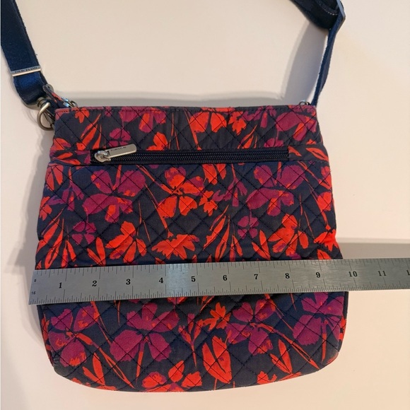 Travelon Anti Theft RFID Floral Cotton Crossbody Mini Bag W Small Flashlight - Picture 8 of 17